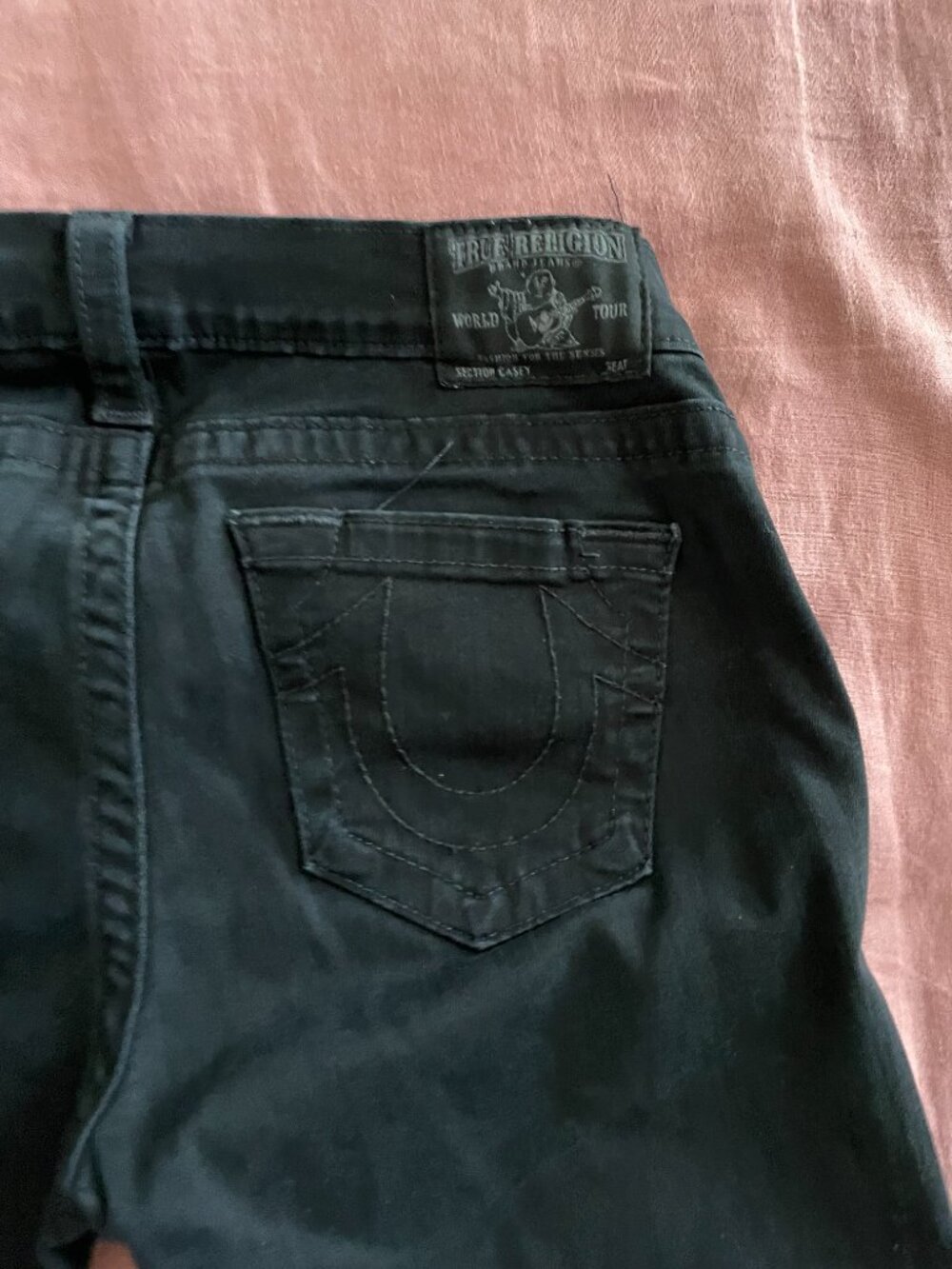 True Religion Casey Super Skinny Black Jeans - Size 28